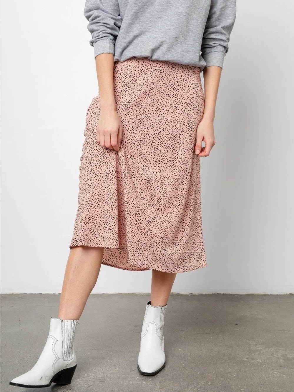 RAILS Anya Rose Spotted Lightweight Midi Skirt Size XS